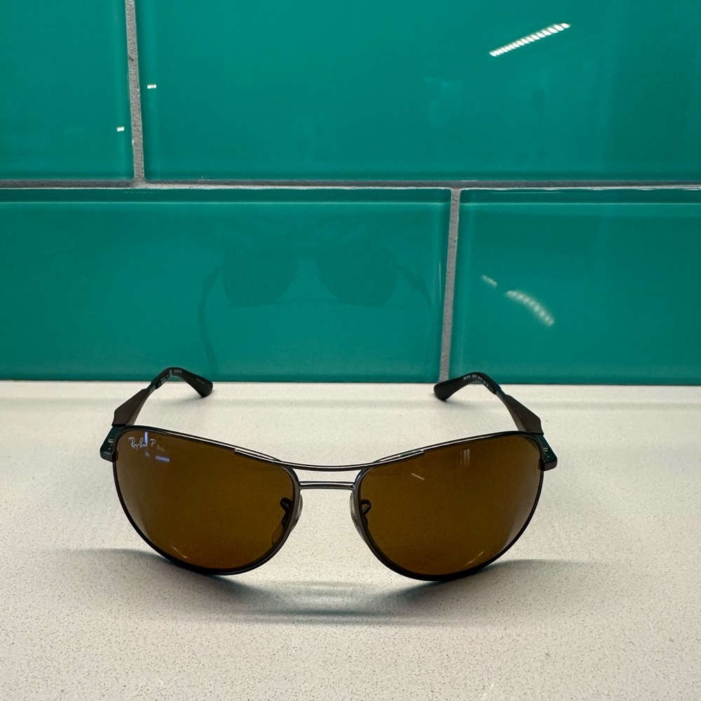 Ray-Ban Sunglasses with Dark Brown Lenses, model #3519, polarized